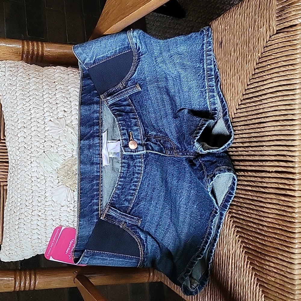 Isabel maternity, midi shorts,  medium blue, size 2/26